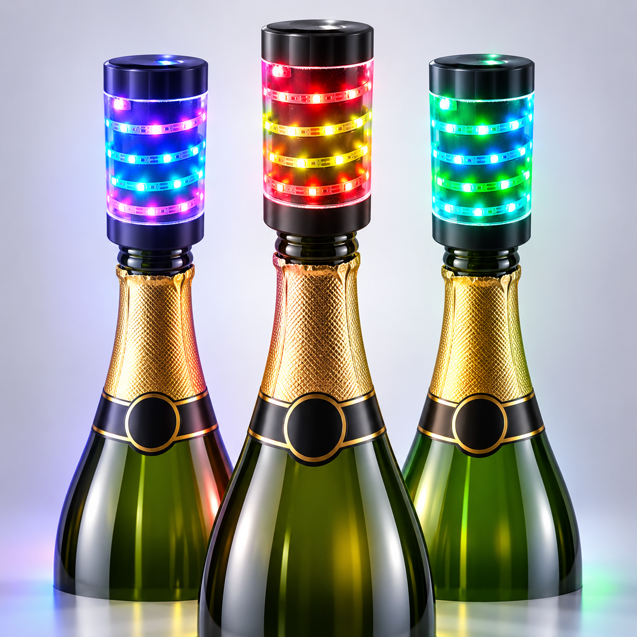 LED champagne bottle top lights for hire in Nadi